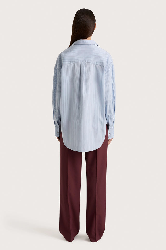 Freja Shirt Blue Pinstripe