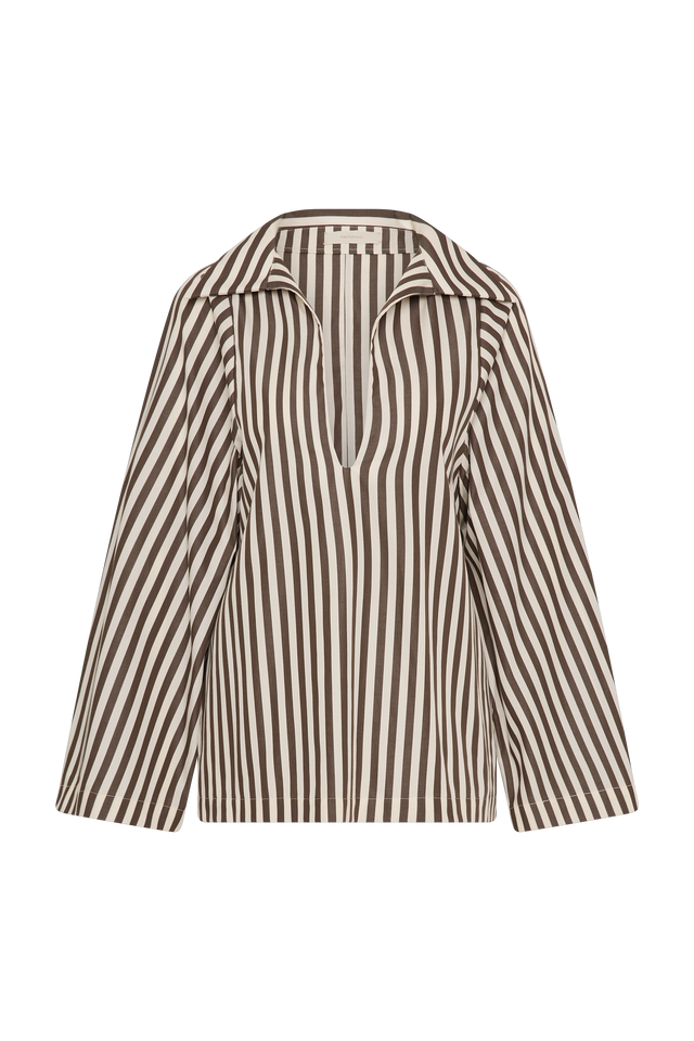 Gaia Top Norway Stripe Espresso