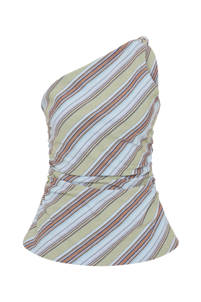 Aurora Top Agua Stripe Blue