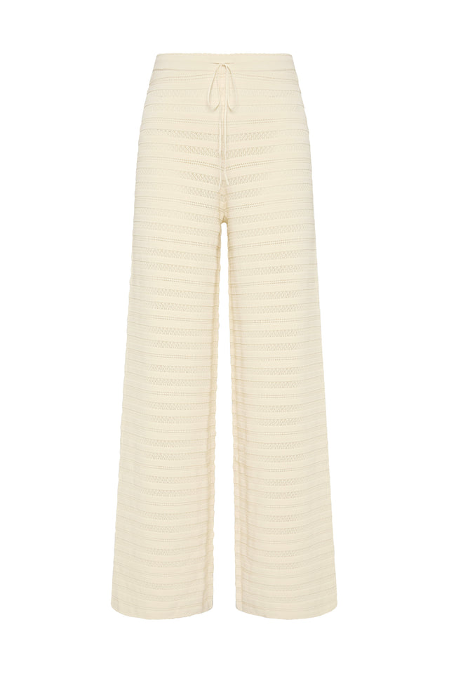 Tanya Pant Ida Pointelle Vintage White