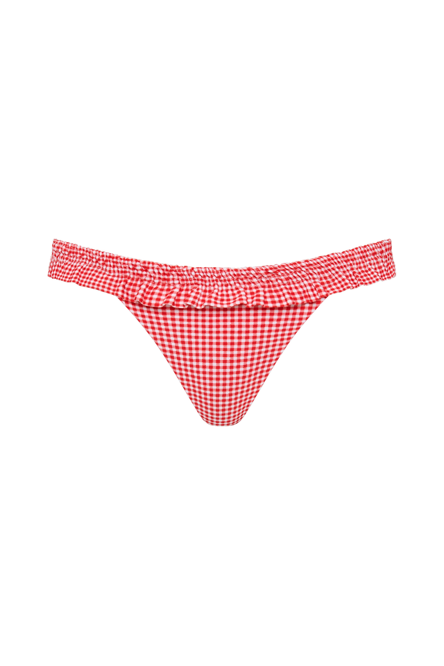 Esterel Bikini Bottom Gingham Red