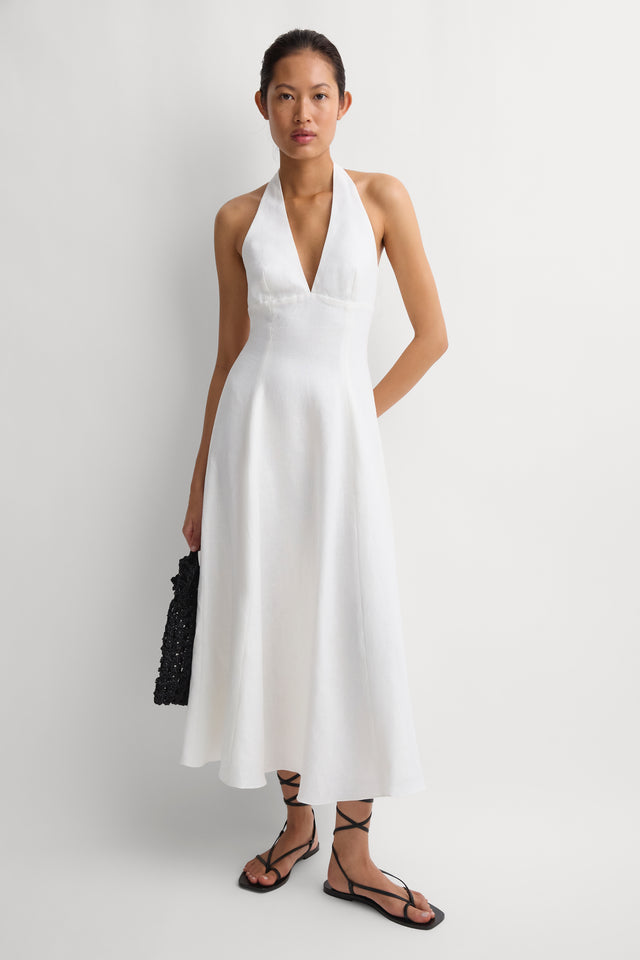 Marais Midi Dress White