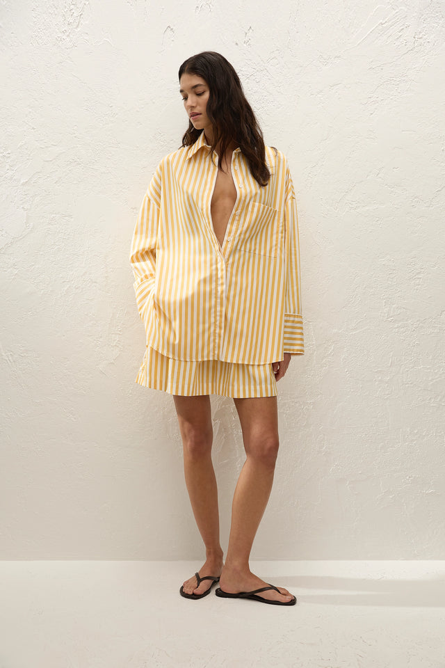Clemente Short Orozco Stripe Mustard