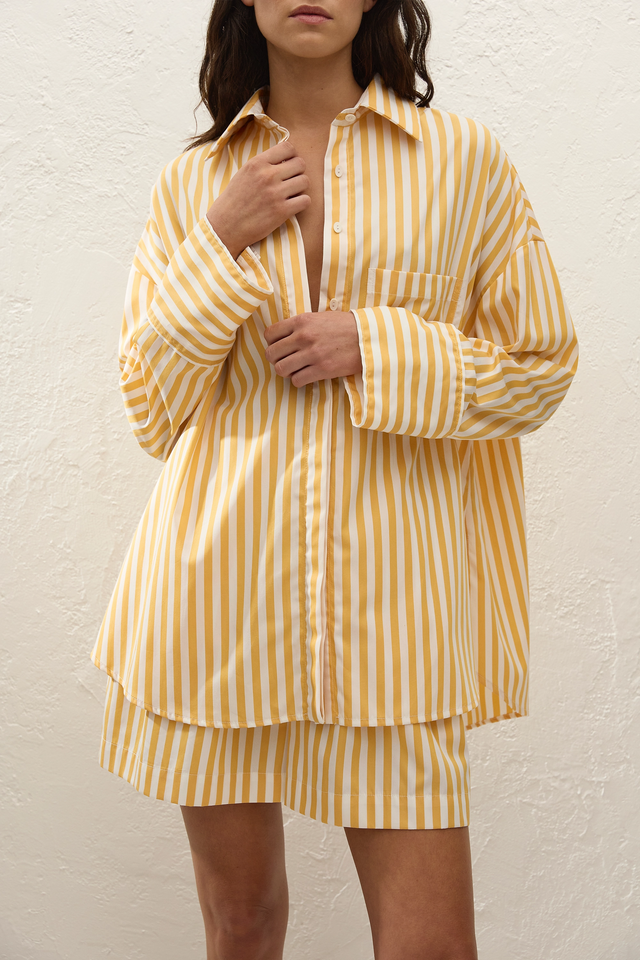 Clemente Shirt Orozco Stripe Mustard