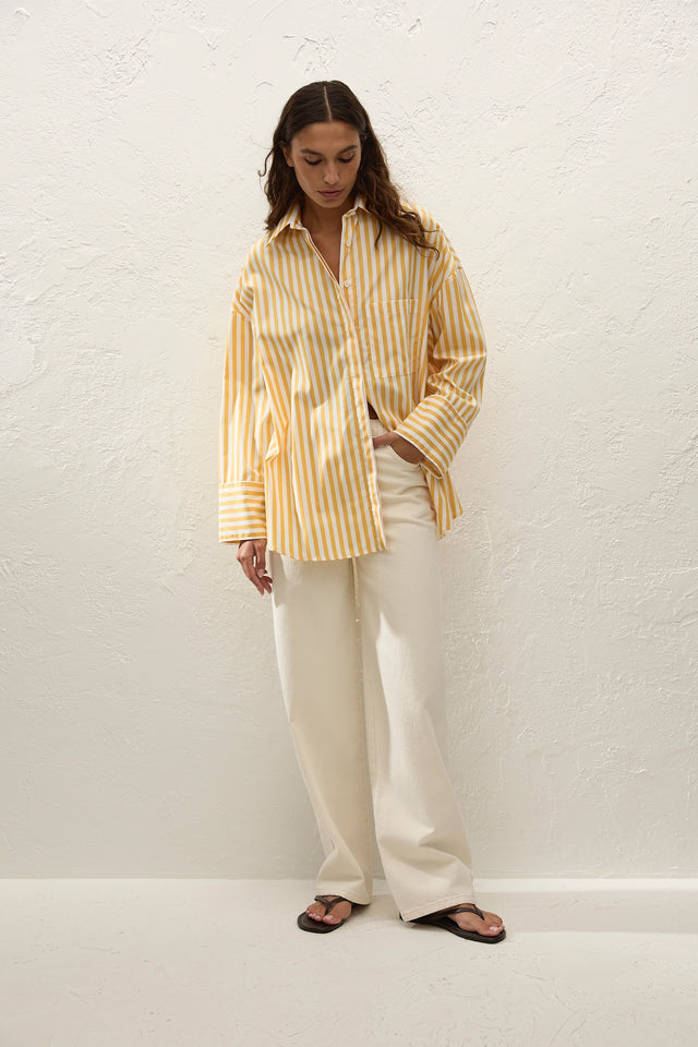 Clemente Shirt Orozco Stripe Mustard