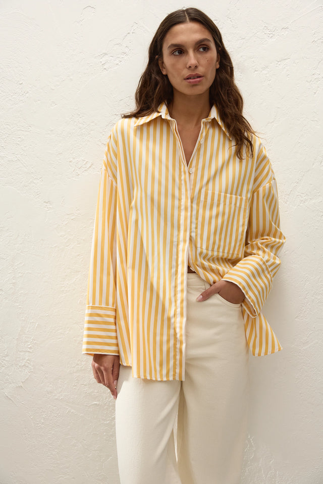 Clemente Shirt Orozco Stripe Mustard