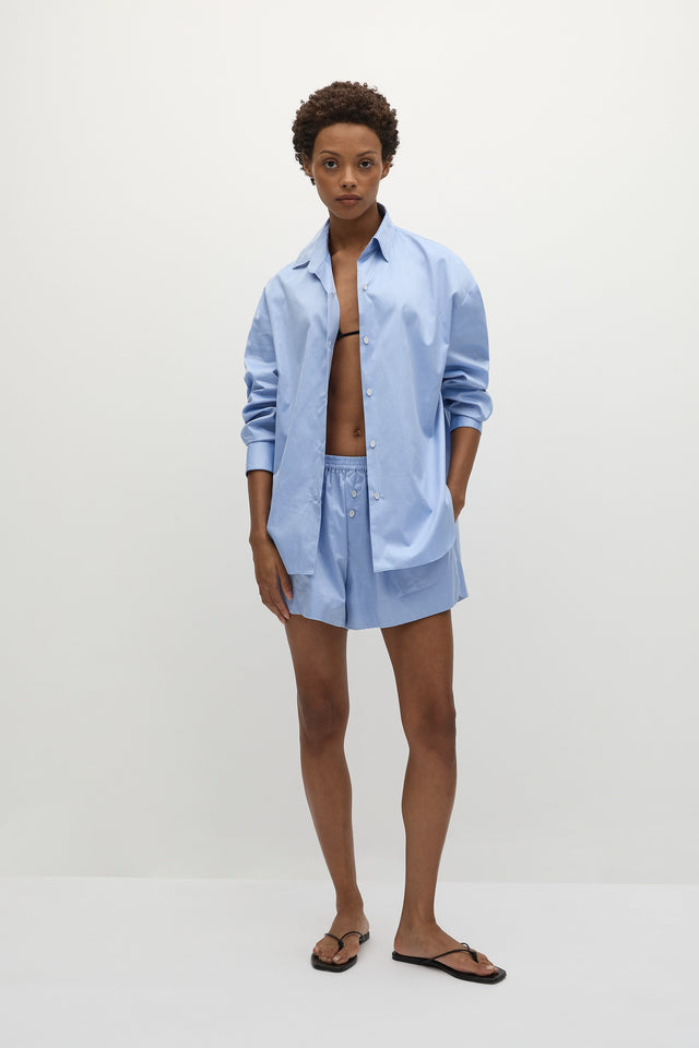 En Vau Oversized Shirt Soft Blue