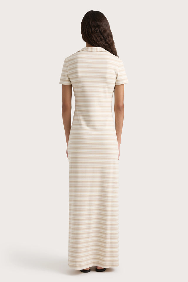 Tiesse Maxi Dress Cream Stripe