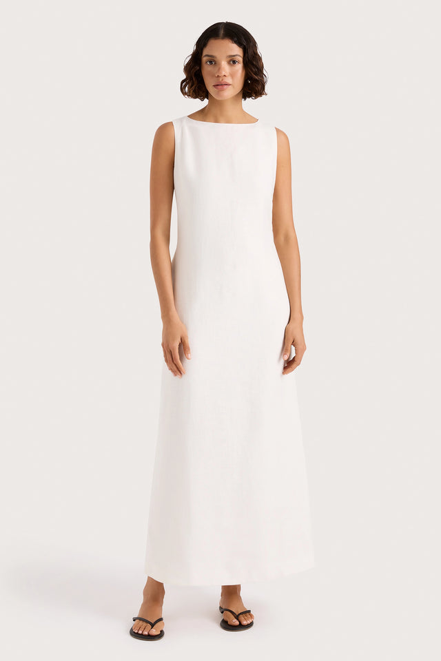 Taylor Midi Dress White