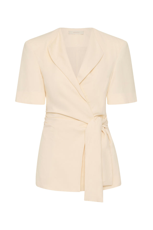 Ida Knot Blazer Latte