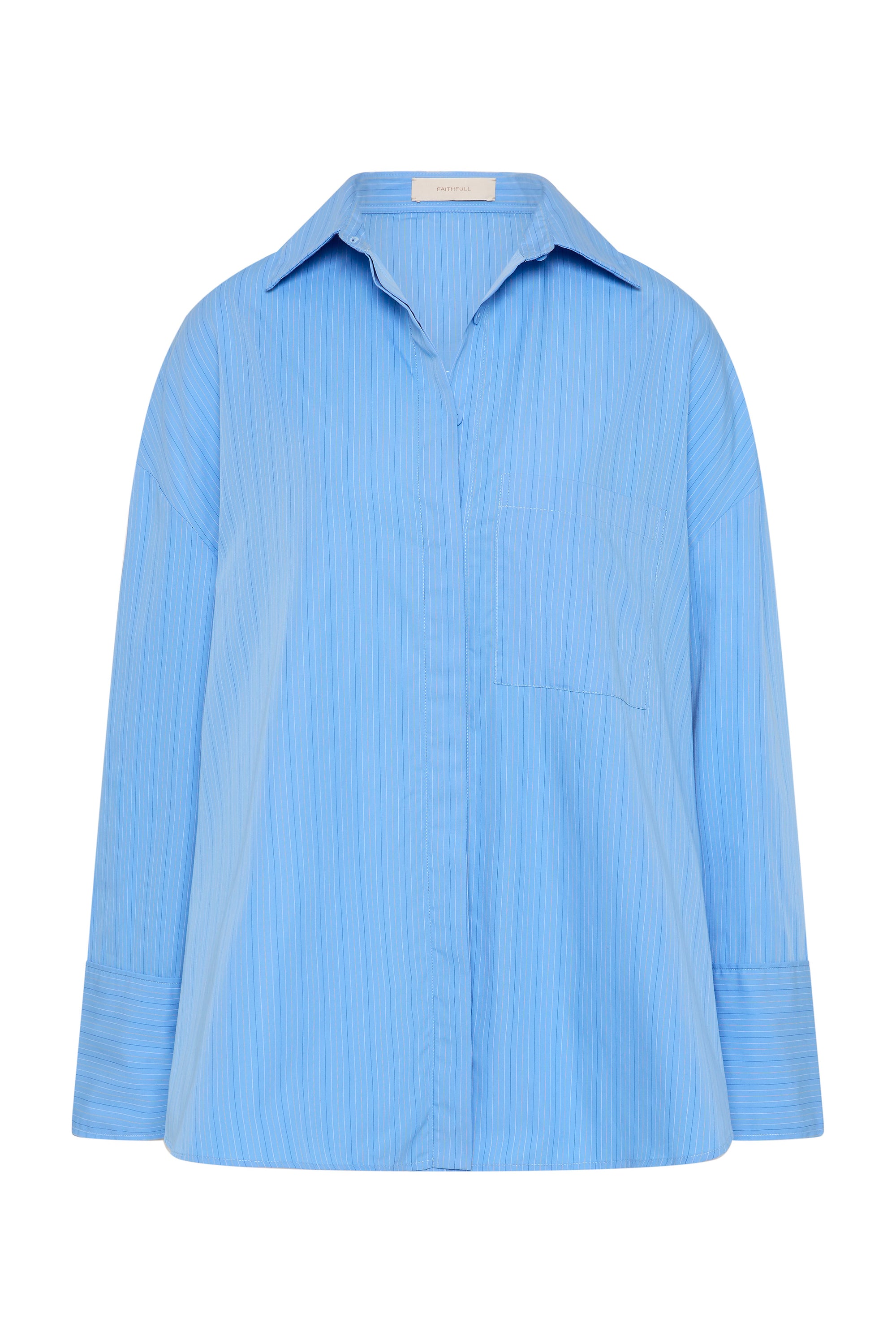 Clemente Shirt Mico Pinstripe Azul - Faithfull the Brand AU