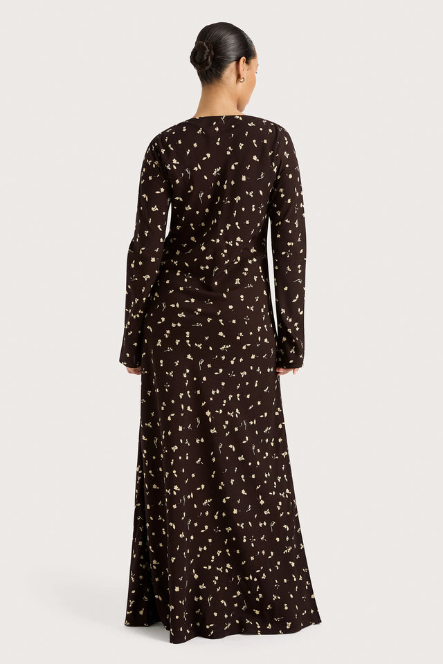 Lilou Maxi Dress Clover Brown