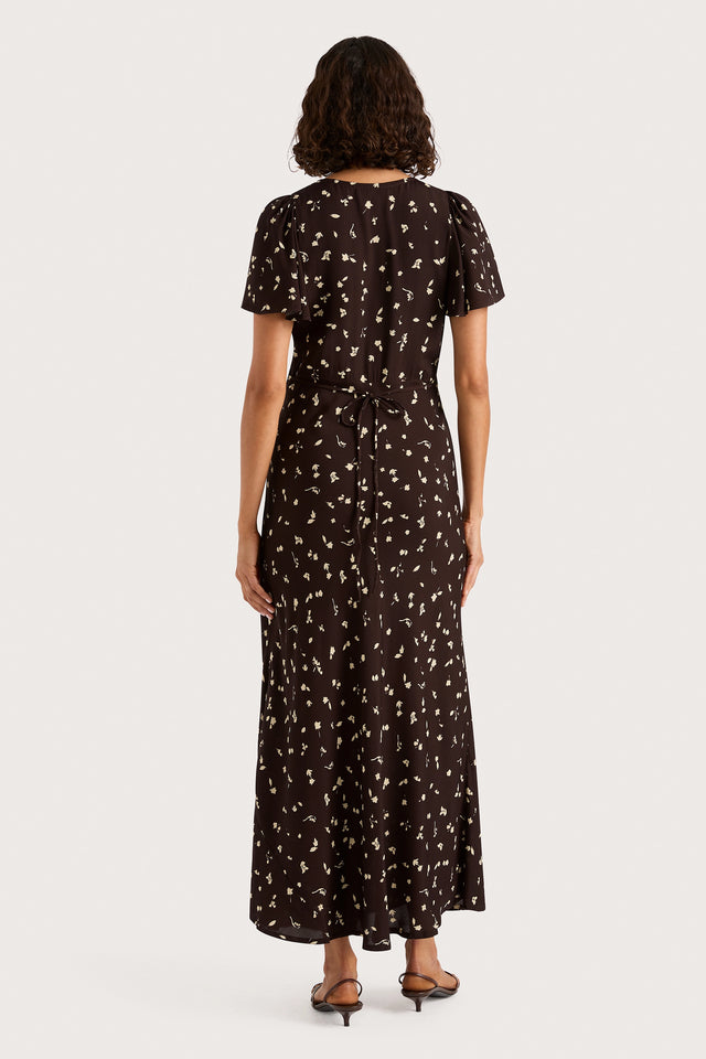 Boda Midi Dress Clover Brown