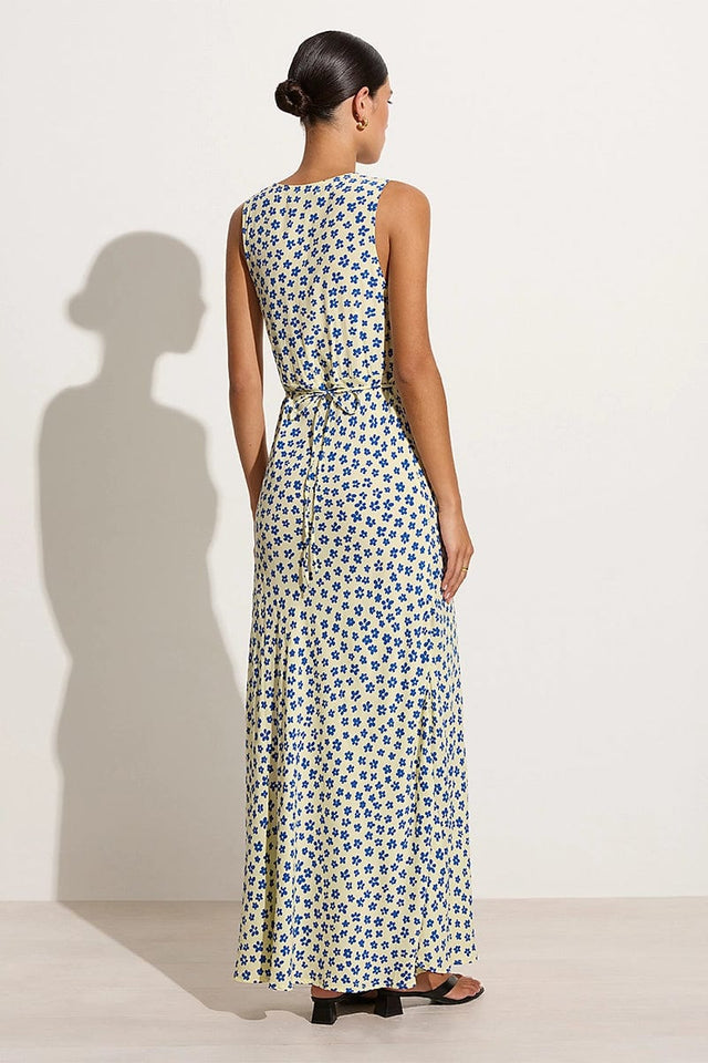 Acacia Maxi Dress Gita Floral Blue - Final Sale
