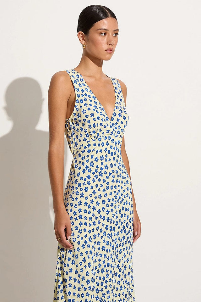 Acacia Maxi Dress Gita Floral Blue - Final Sale