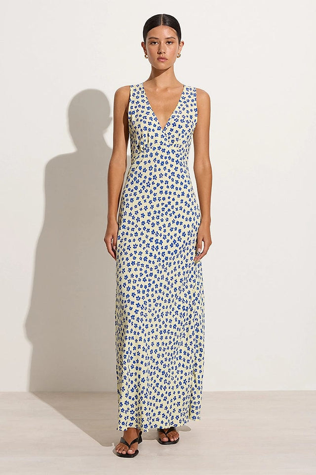 Acacia Maxi Dress Gita Floral Blue - Final Sale