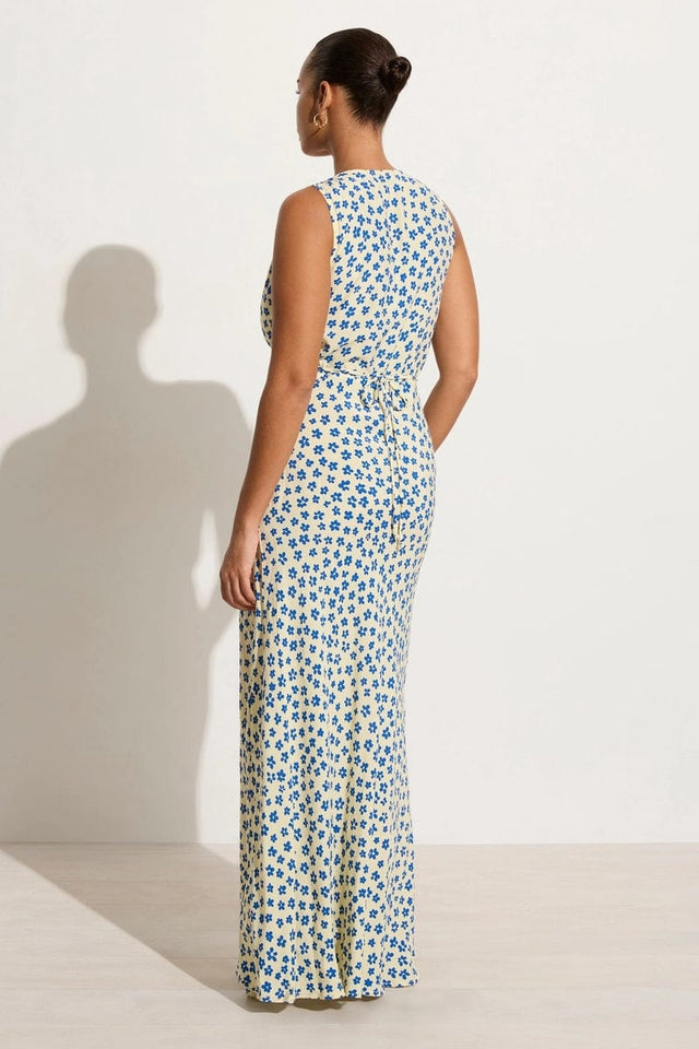 Acacia Maxi Dress Gita Floral Blue - Final Sale