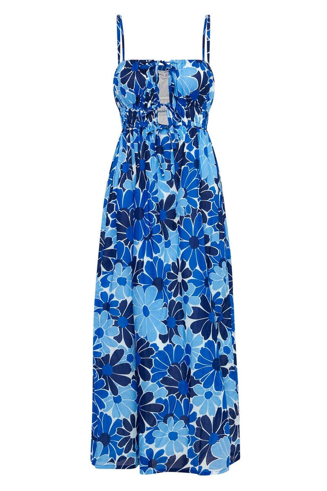 Adalyn Midi Dress Canaria Floral Blue ISLAS Midi Dress