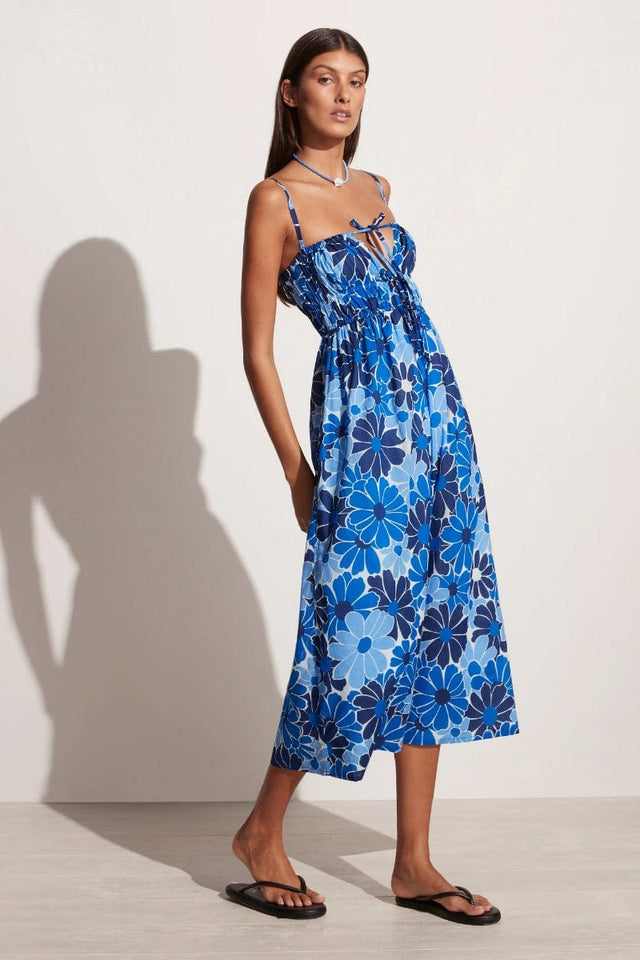 Adalyn Midi Dress Canaria Floral Blue - Final Sale