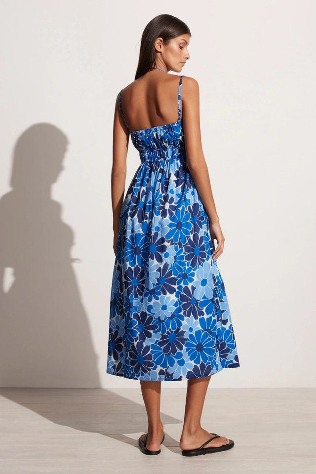 Adalyn Midi Dress Canaria Floral Blue - Final Sale