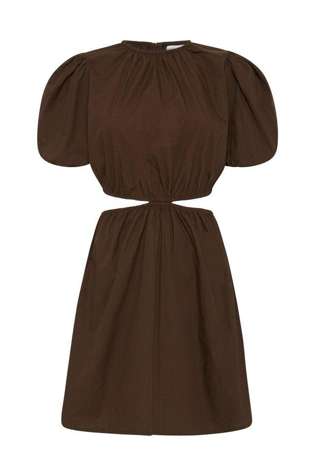 Adelfia Mini Dress Plain Dark Chocolate IL MEDITERRANEO Mini Dress