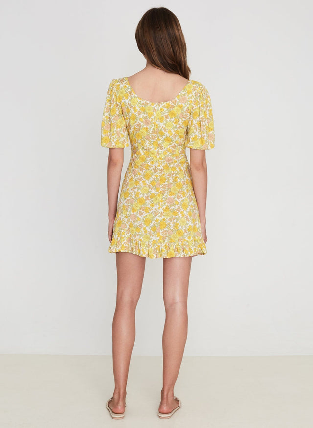 Agathe Mini Dress Grey Garden Floral - Final Sale MEMOIRE Mini Dress