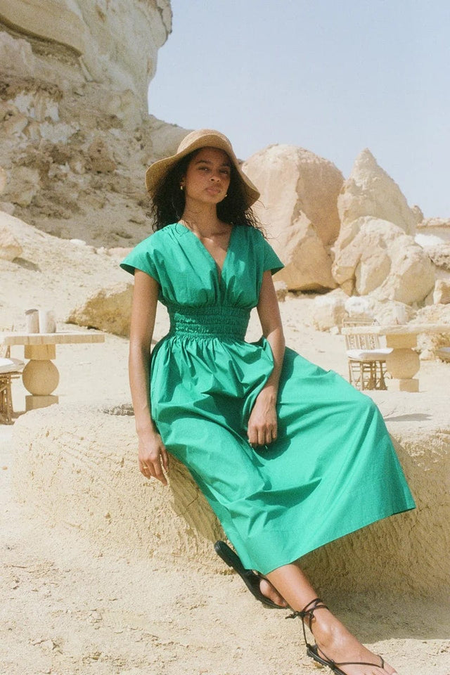 Agnes Midi Dress Verde Final Sale