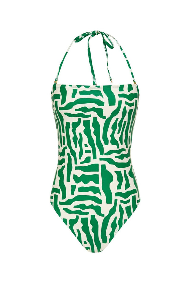Aires One Piece Tulli Print Green - Final Sale