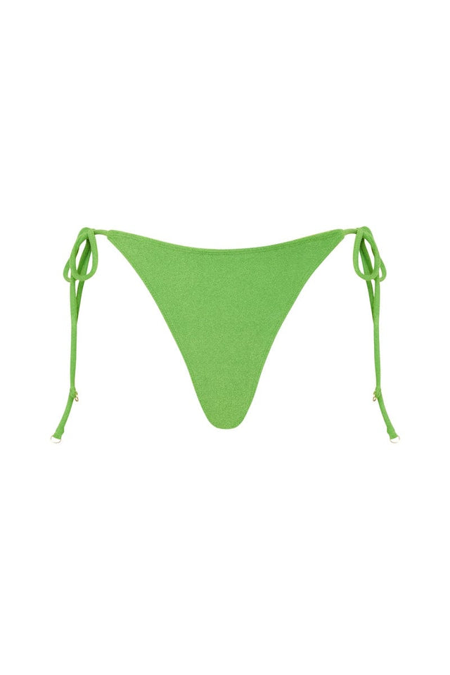 Andrea Bikini Bottoms Kiwifruit Towelling - Final Sale