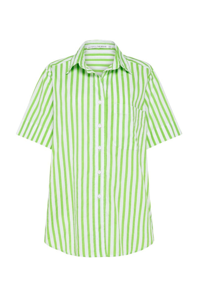 Arden Shirt Martie Stripe Print Green EL SOL Shirt