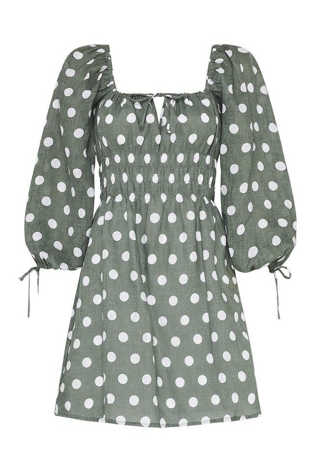 Armina Mini Dress Emelda Dot Print Slate - Final Sale LA SAISON Mini Dress
