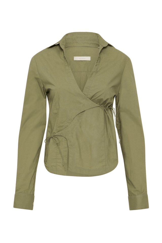 Baia Wrap Shirt Khaki