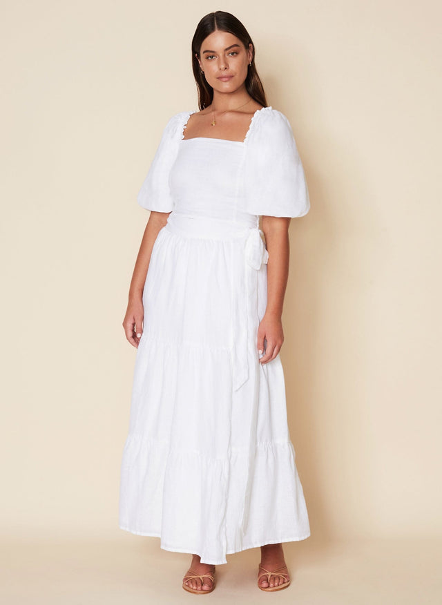 Barnette Top Plain White - Final Sale VACANCES Fashion Tops