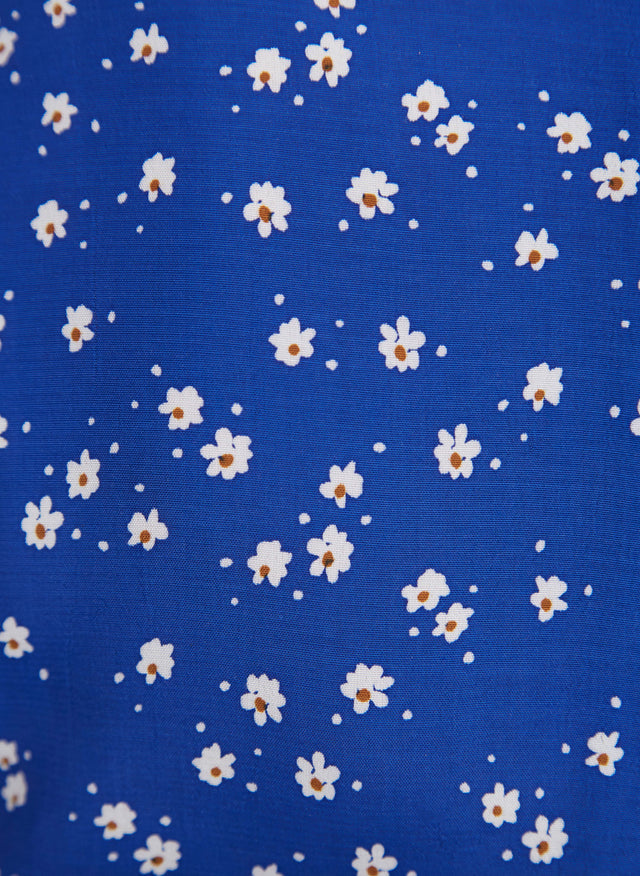 Betina Floral Print  Cobalt  Valencia Wrap Skirt - Final Sale MALLORY Skirts