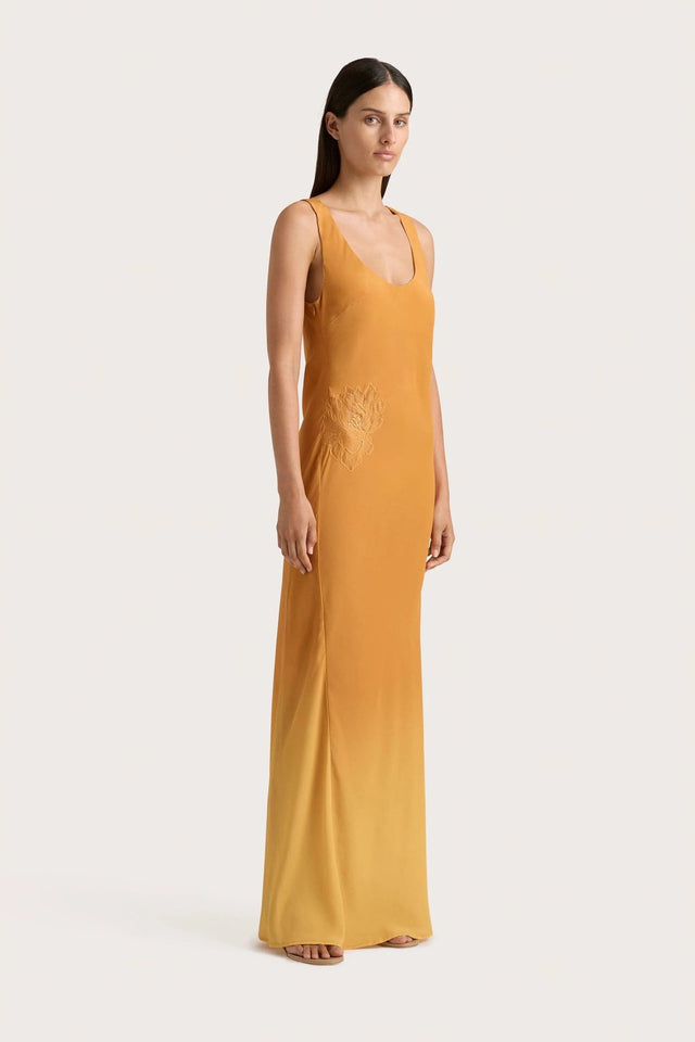 Biarritz Singlet Maxi Dress Terracotta Ombre