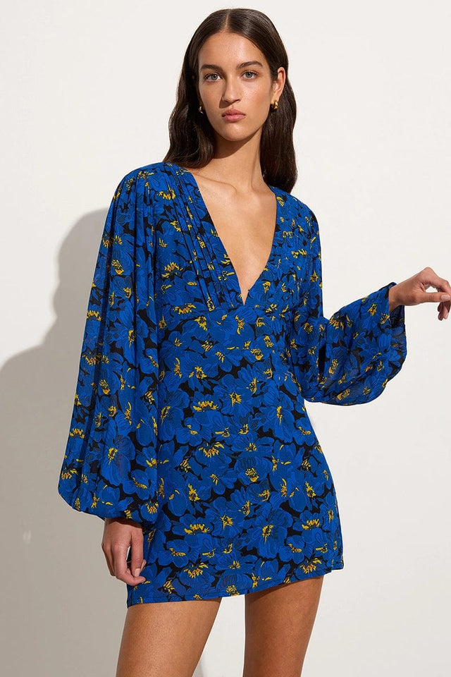 Blythe Mini Dress El Limon Floral Blue Final Sale