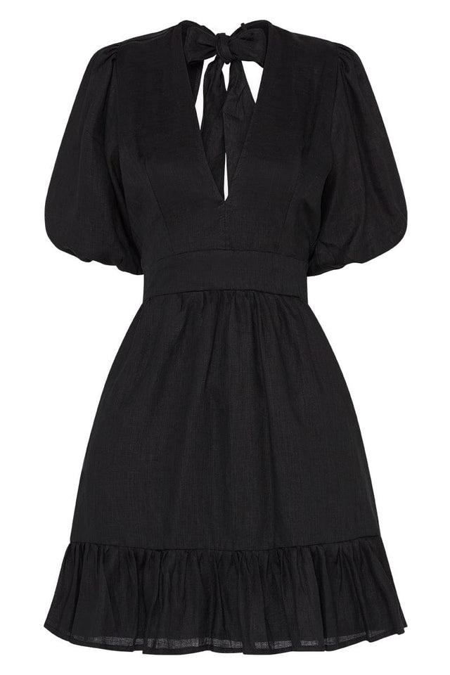 Catrina Mini Dress Plain Black - Final Sale LA SAISON Mini Dress