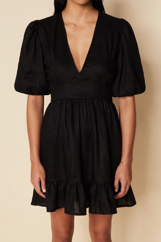 Catrina Mini Dress Plain Black