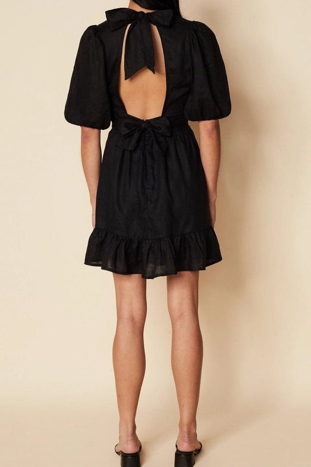 Catrina Mini Dress Plain Black - Final Sale