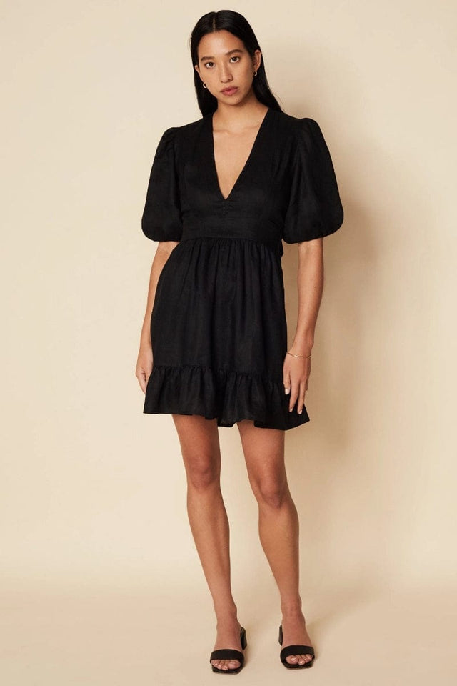 Catrina Mini Dress Plain Black - Final Sale