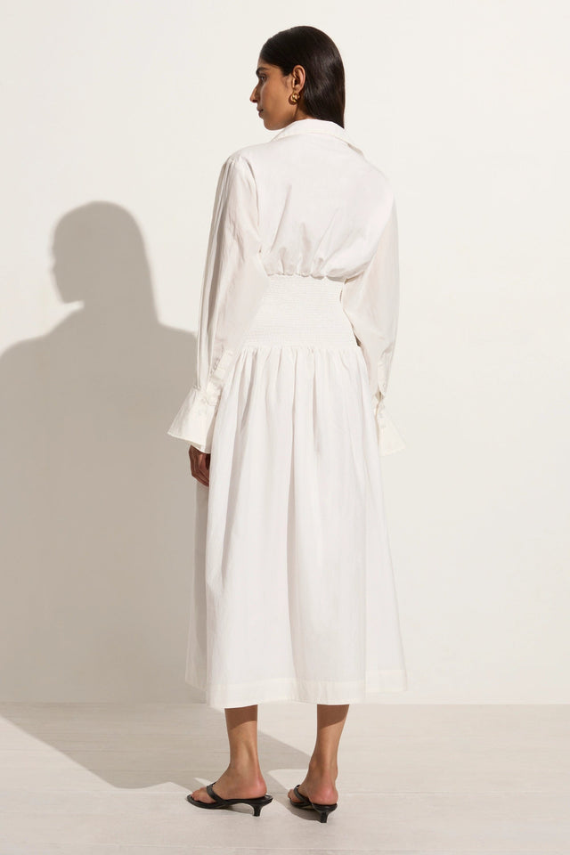 Cervo Midi Dress White