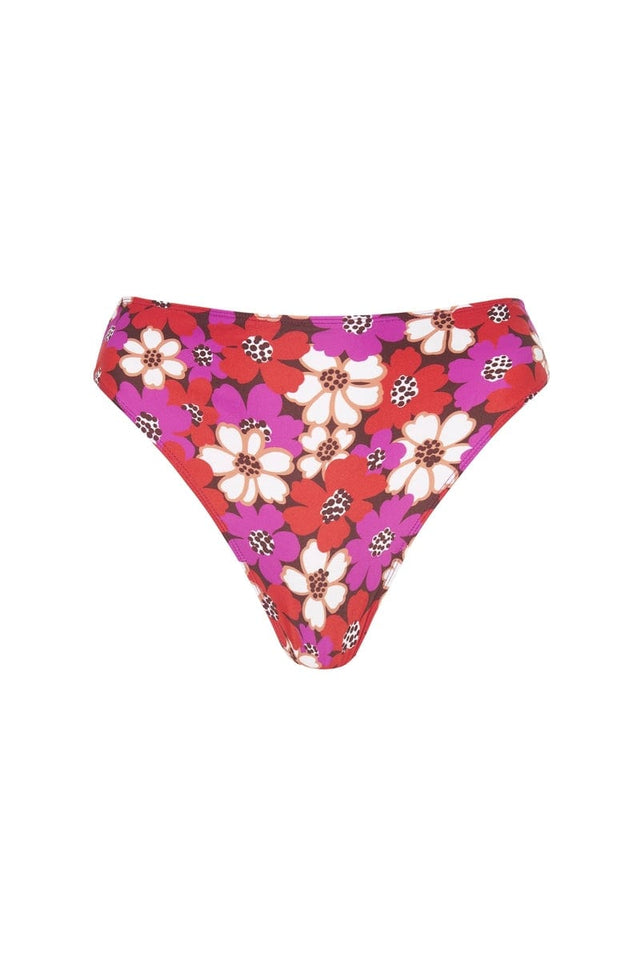 Chania Bikini Bottoms Li Reni Floral Print Fuchsia - Final Sale