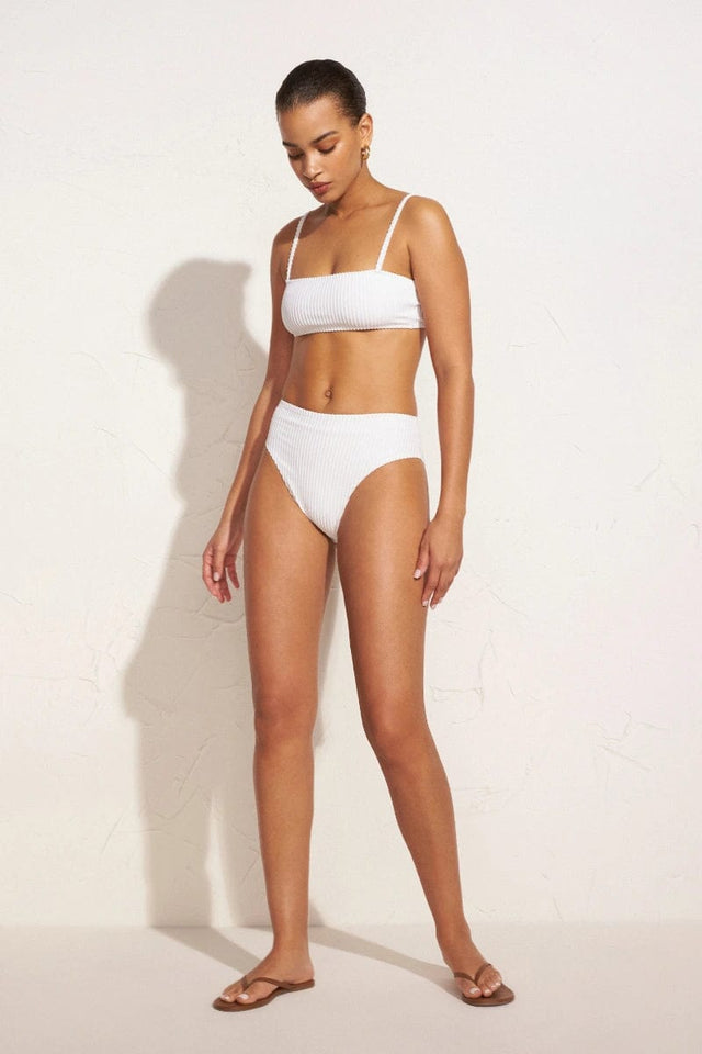 Chania Bikini Bottoms Plain Off White - Final Sale