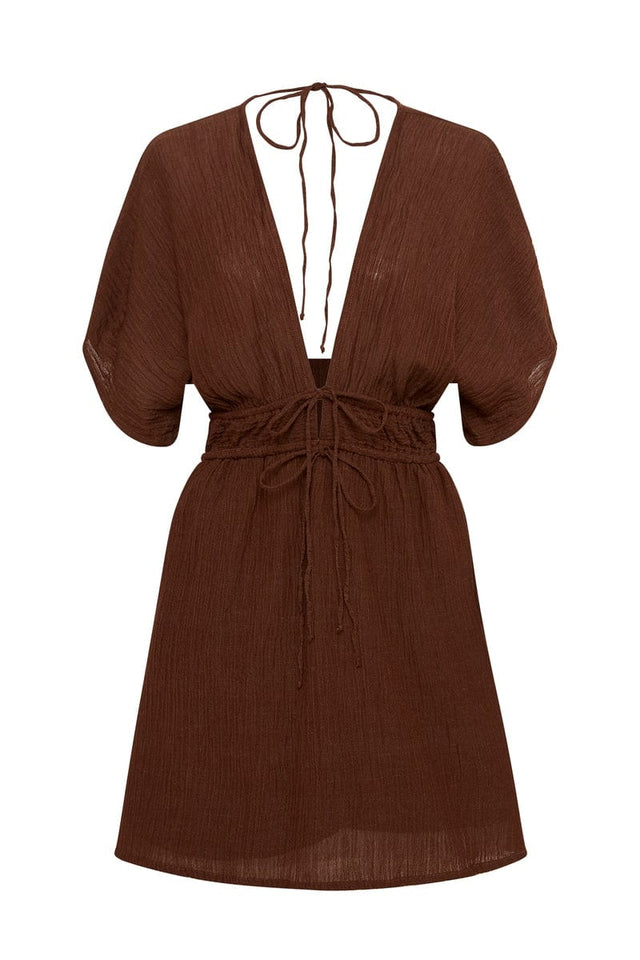 Coralia Mini Dress Chocolate ISLAS Mini Dress