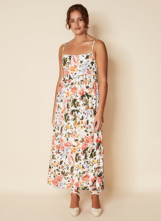 Corvina Midi Dress Teatro Floral Print - Final Sale LES TEMPS DES FLEURS Midi Dress