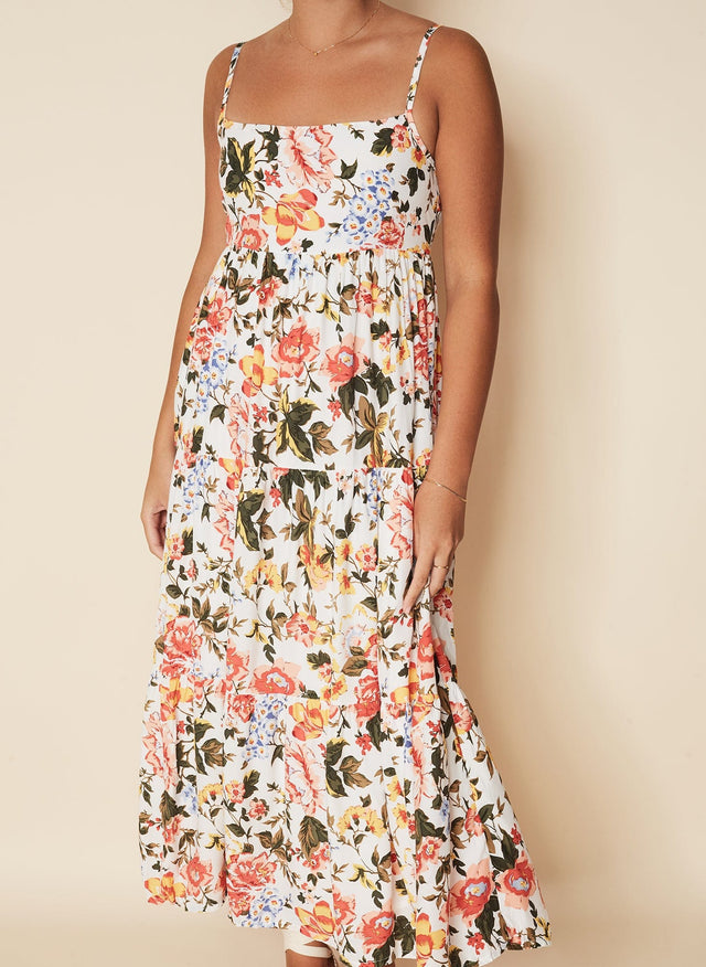 Corvina Midi Dress Teatro Floral Print - Final Sale LES TEMPS DES FLEURS Midi Dress