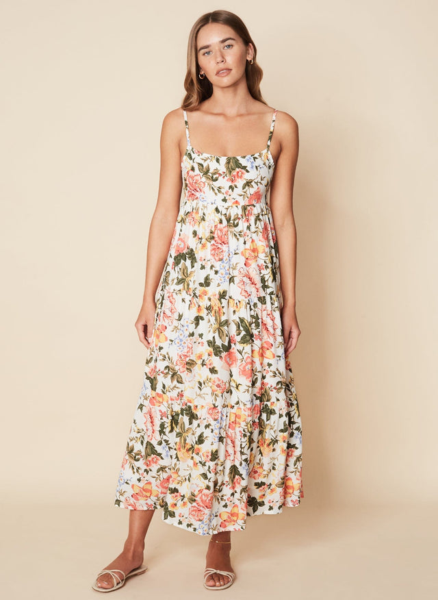 Corvina Midi Dress Teatro Floral Print - Final Sale LES TEMPS DES FLEURS Midi Dress
