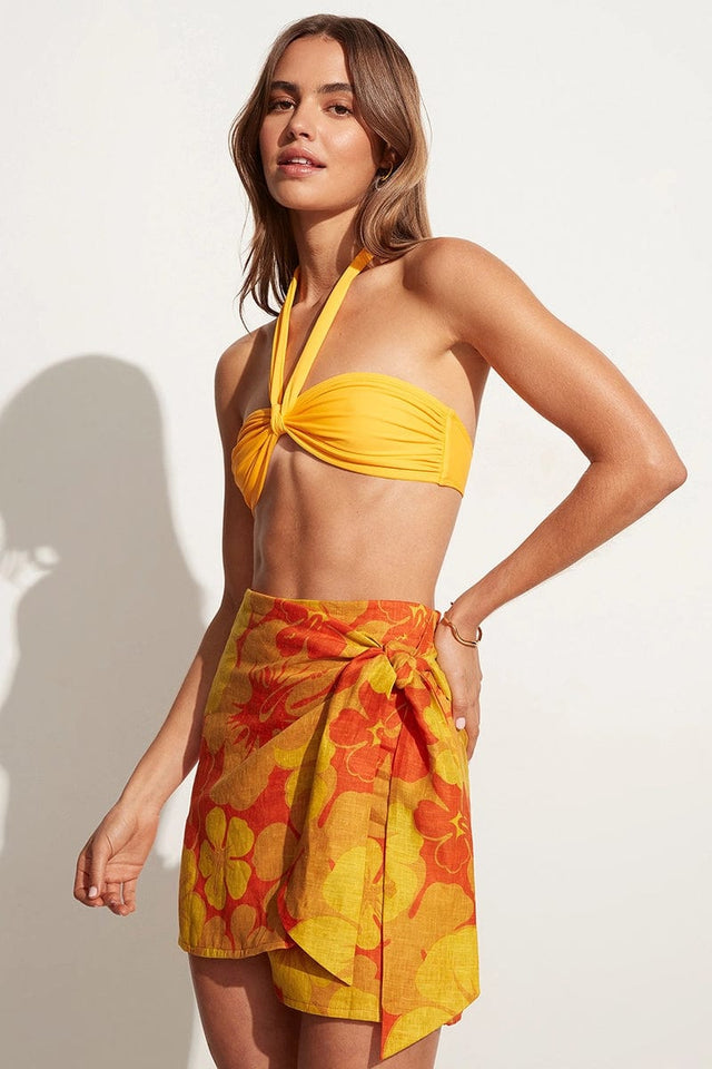 Costa Mesa Skirt Surfs Up Floral Print - Final Sale