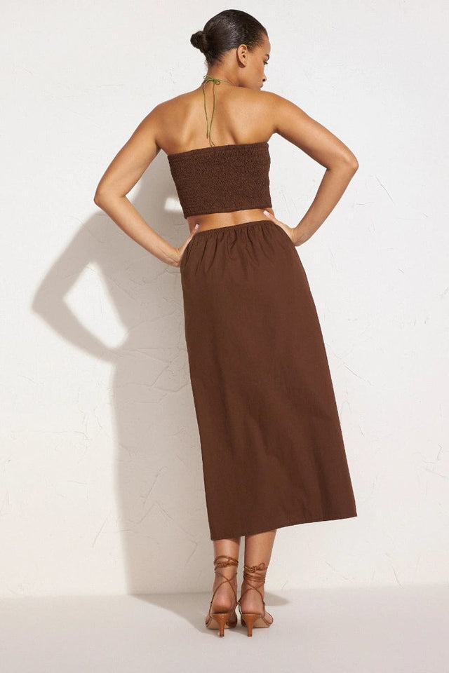 Deva Midi Dress Plain Dark Chocolate - Final Sale