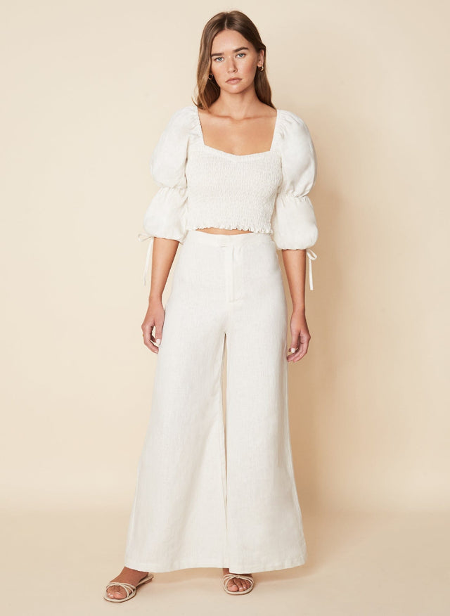 Duda Pants Plain Coconut - Final Sale LES TEMPS DES FLEURS Pants